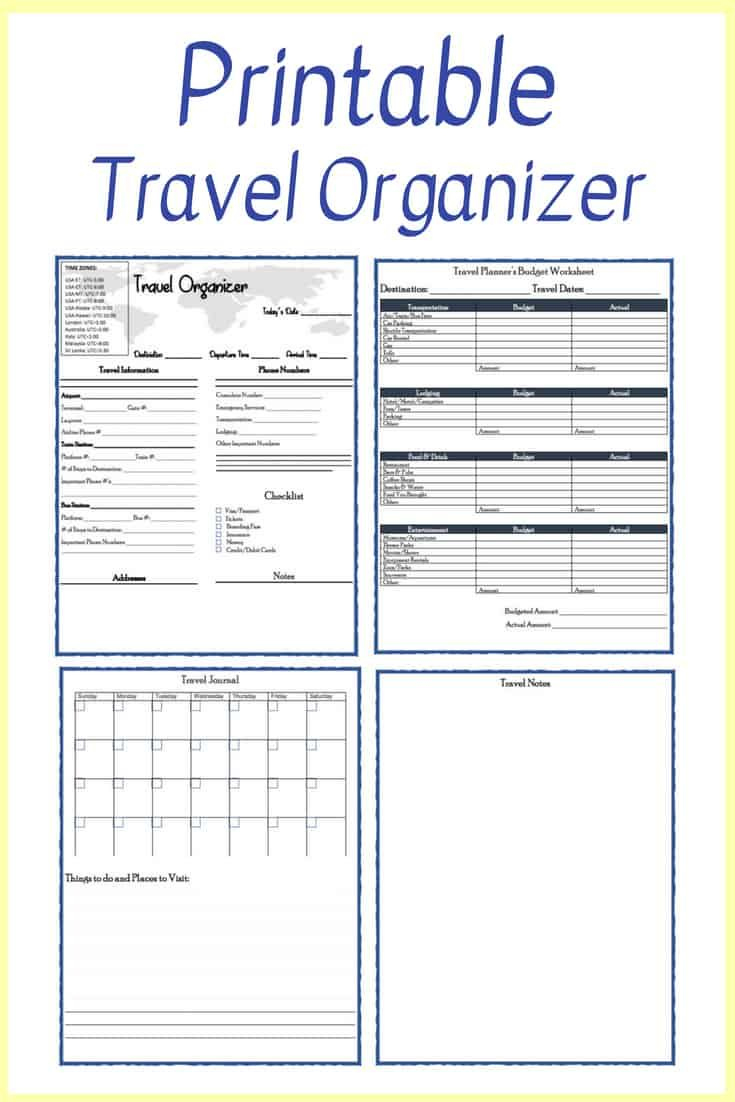 Free Printable Travel Planner with Downloadable Free Printable Vacation Planner Template