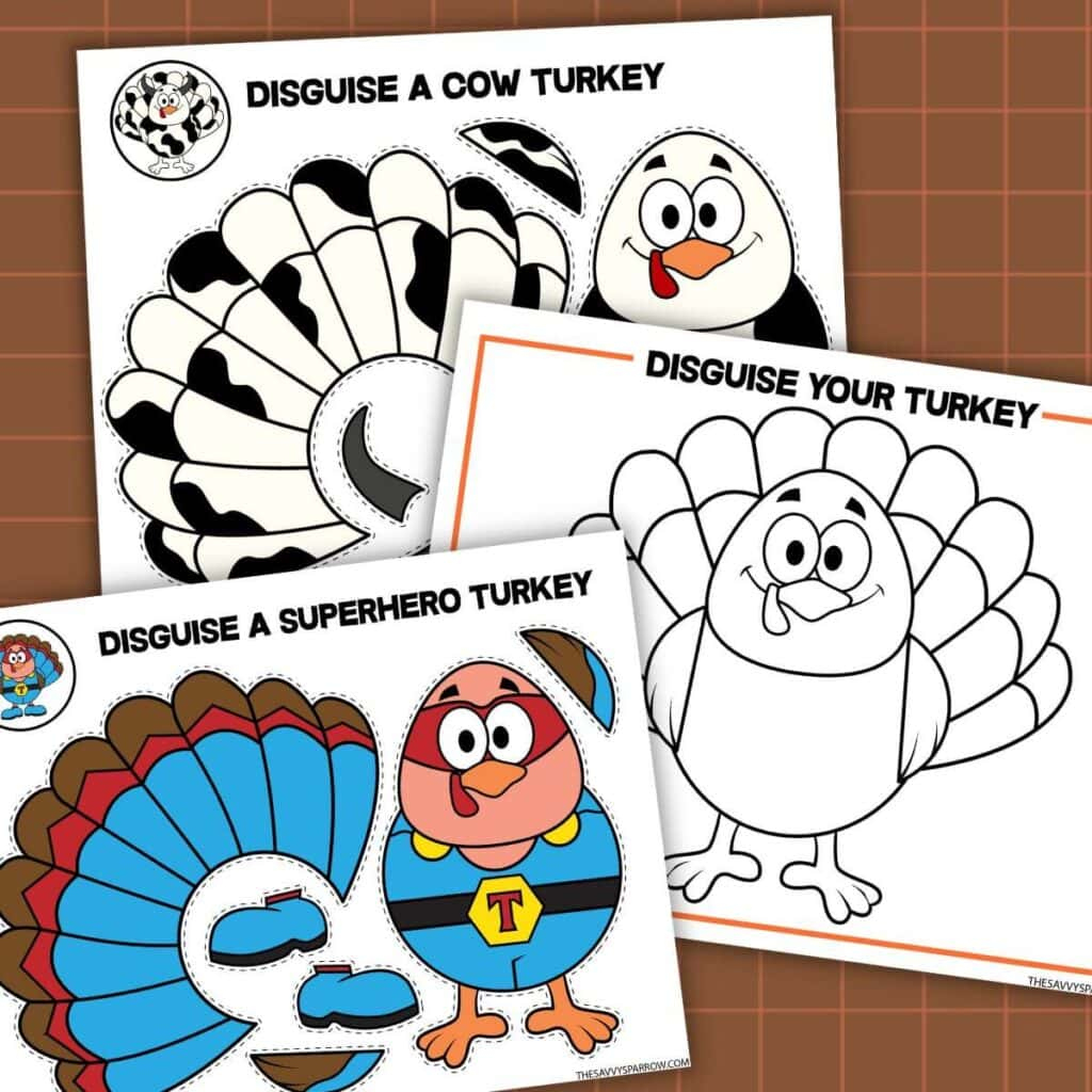 Free Printable Turkey In Disguise Templates To "Hide A Turkey" in Disguise A Turkey Printable Free Download