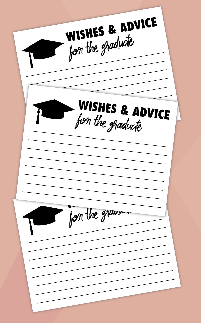 Free Printable Wishes And Advice For The Graduate Cards - Pjs And regarding Free Printable Advice For the Graduate Printable