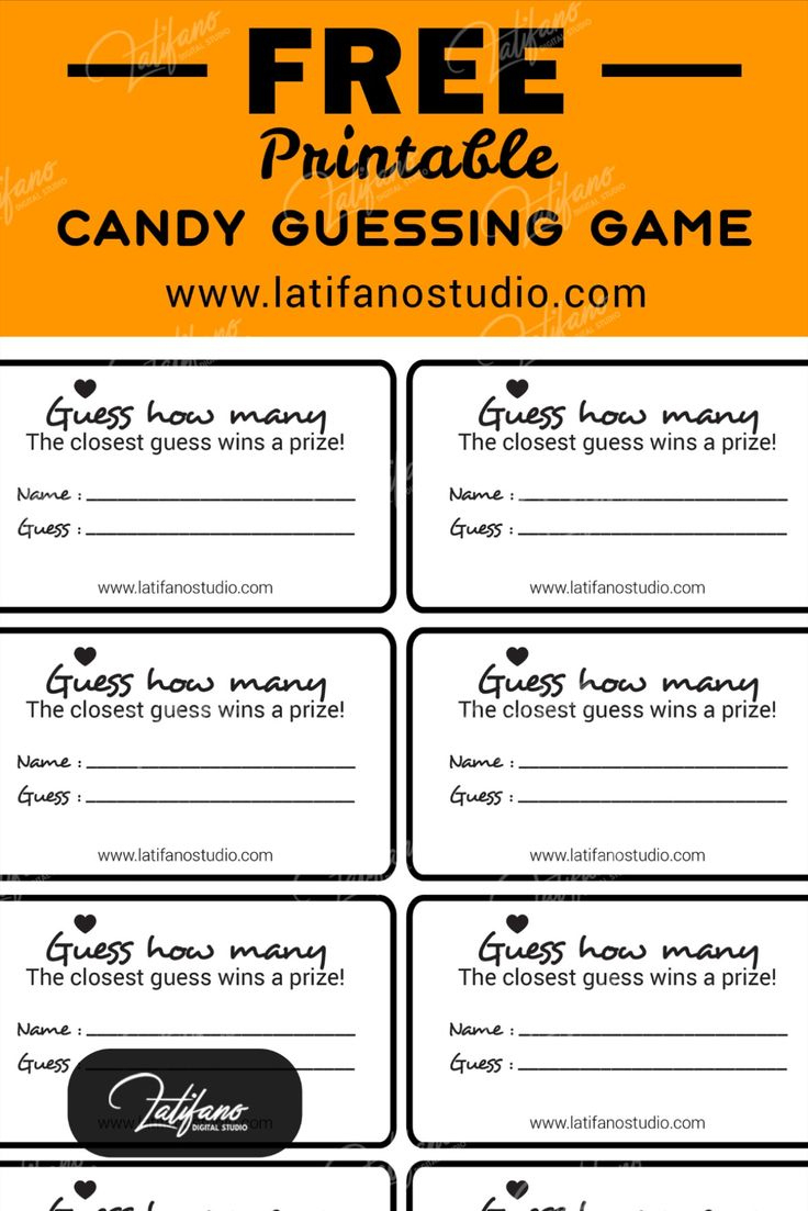 Free Printale Game Candy Guessing Labels, Guess How Many Sweets In with regard to Free Printable Candy Guessing Game
