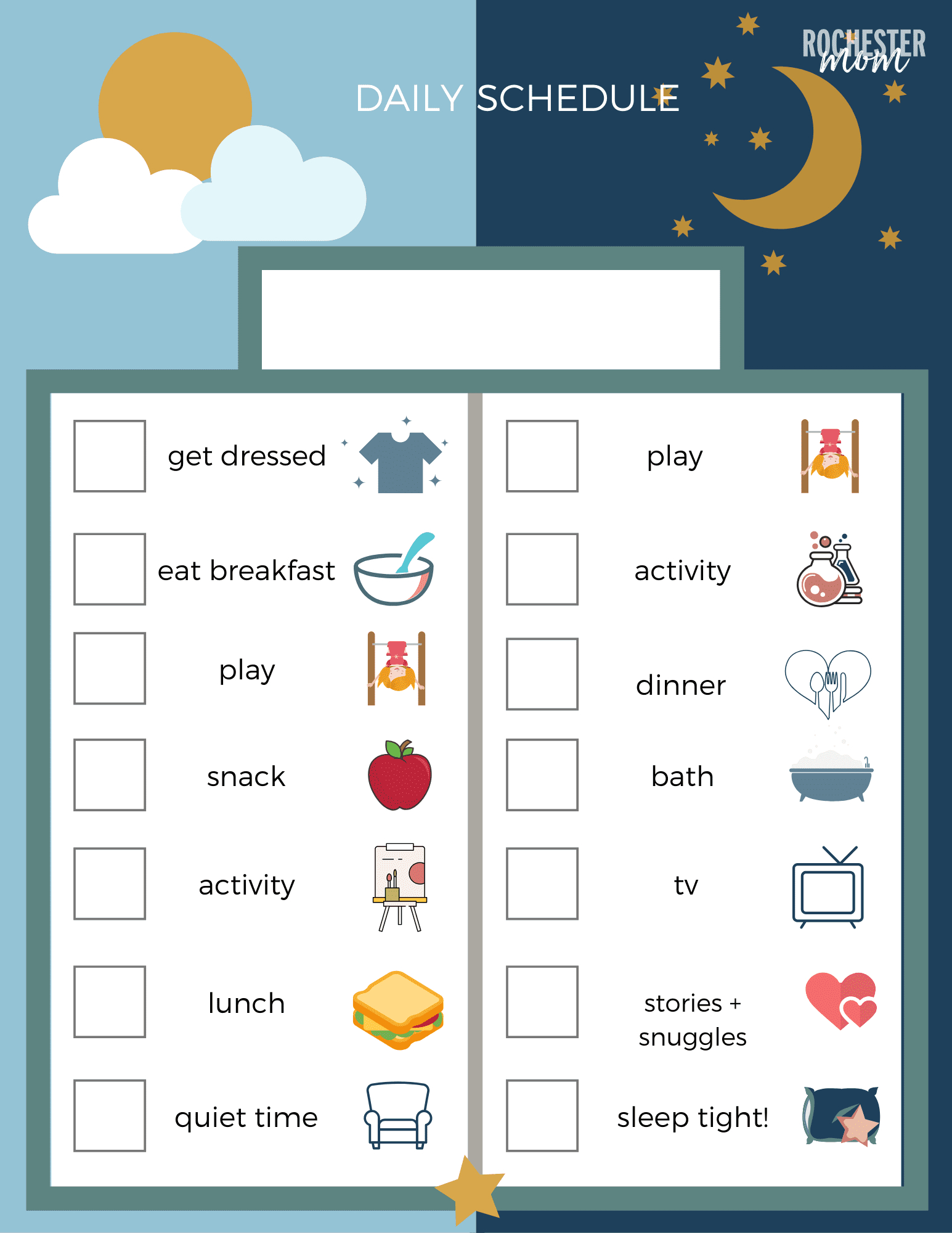 Free Routine + Activity Charts Customizable For Your Family within Free Printable Routine Charts