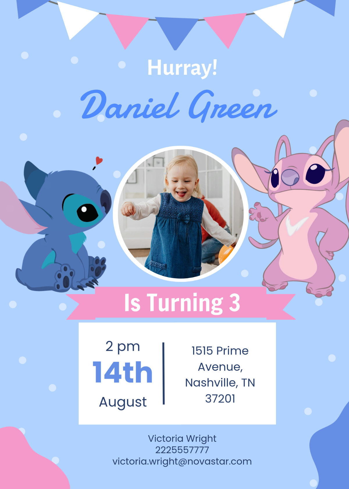 Free Stitch Birthday Invitation Template To Edit Online intended for Free Printable Stitch Background For Invitation