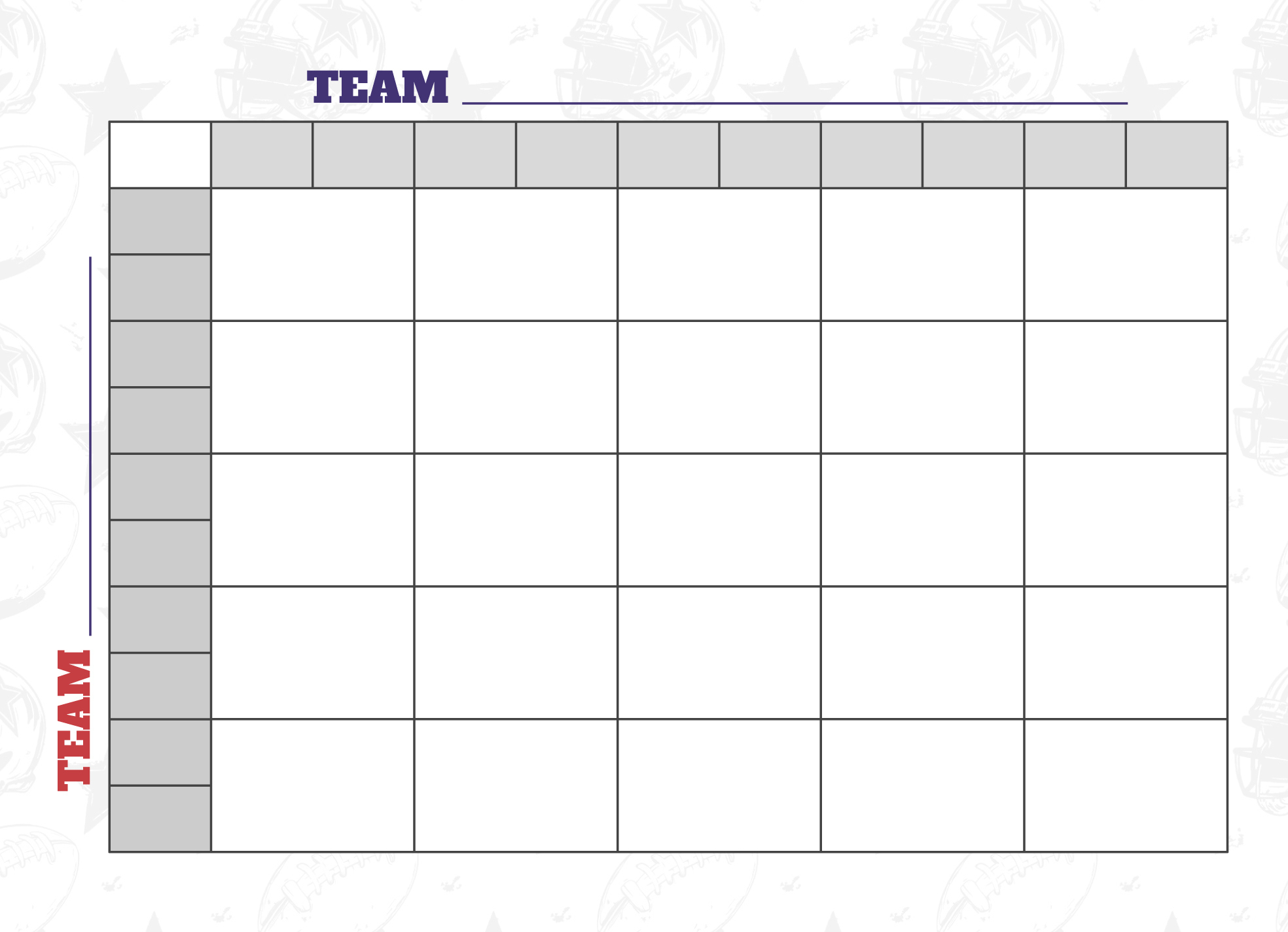 Free Super Bowl Squares Google Docs Templates - Gdoc.io in Free Printable Super Bowl Squares Template