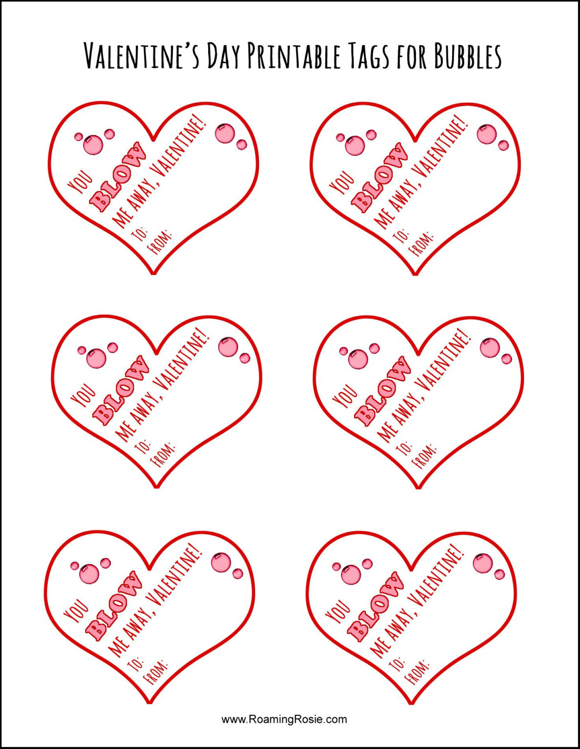 Free Valentine Gift Tags Printable - Printable Party Favors inside Valentine'S Day Tags Printable Free