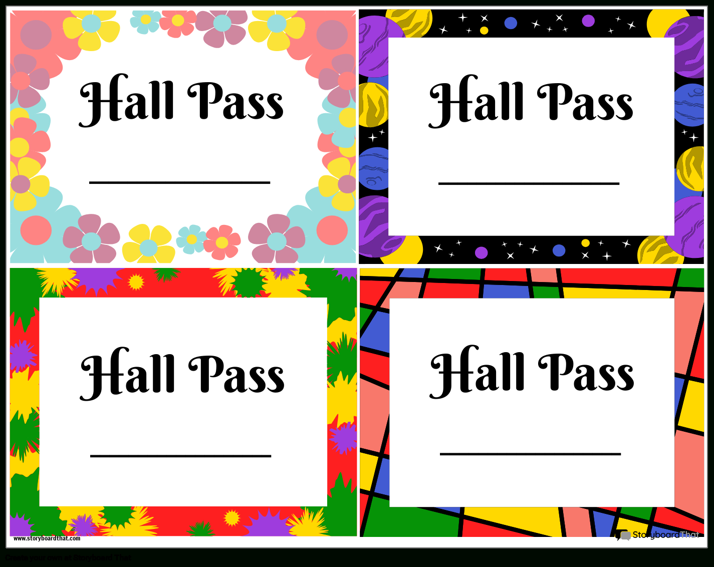 Fun Hall Passes Template Storyboard Von Templates with Free Printable Hall Passes