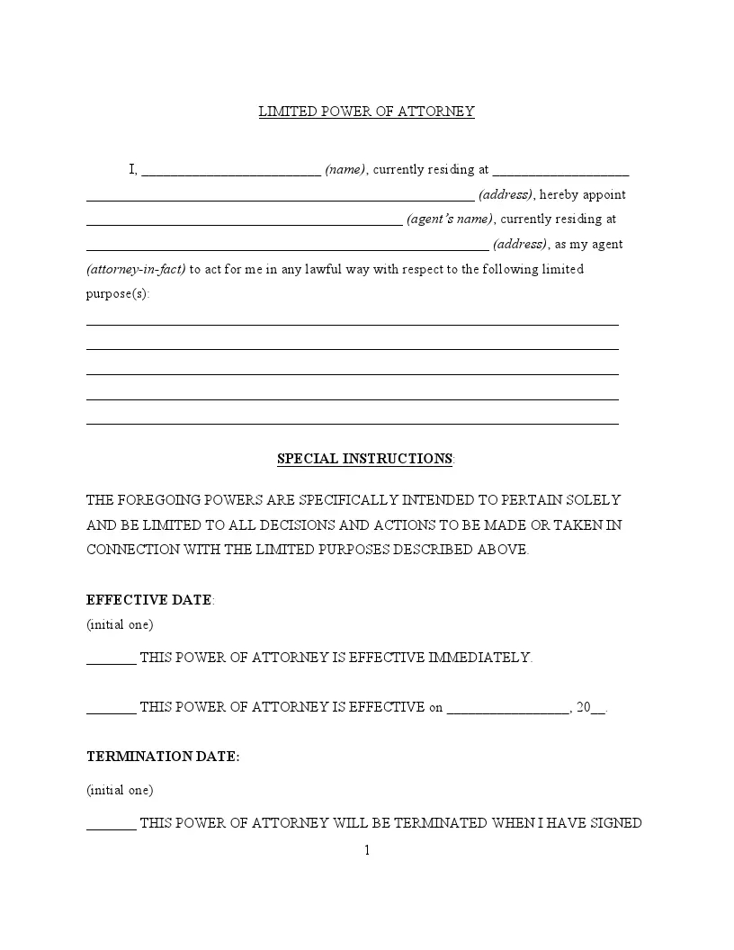 Get Free Power Of Attorney Forms | Fillable Poa Templates for Free Printable Power of Attorney