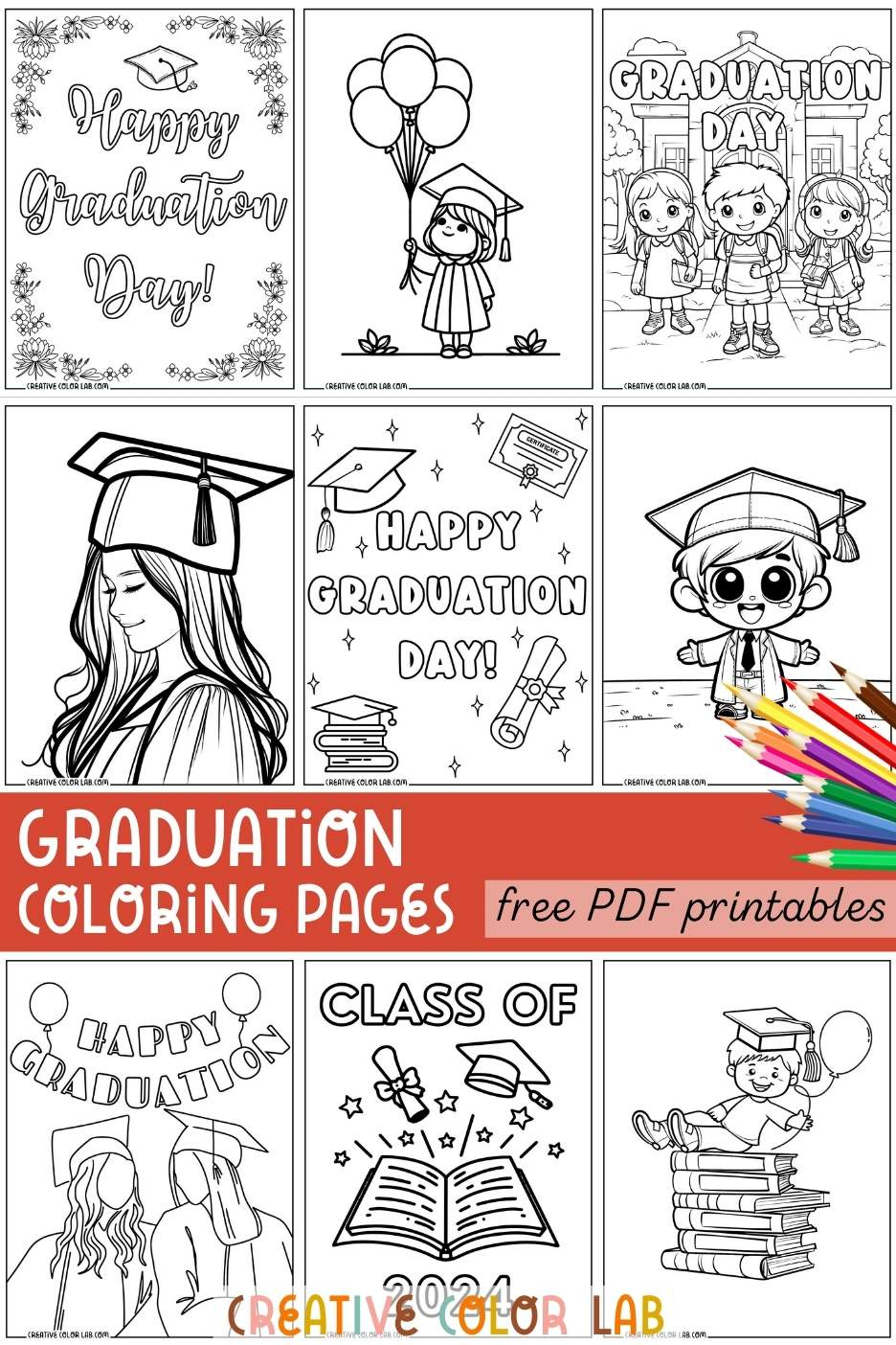 Graduation Coloring Pages Pdf Printables within Kindergarten Graduation Cards Free Printable