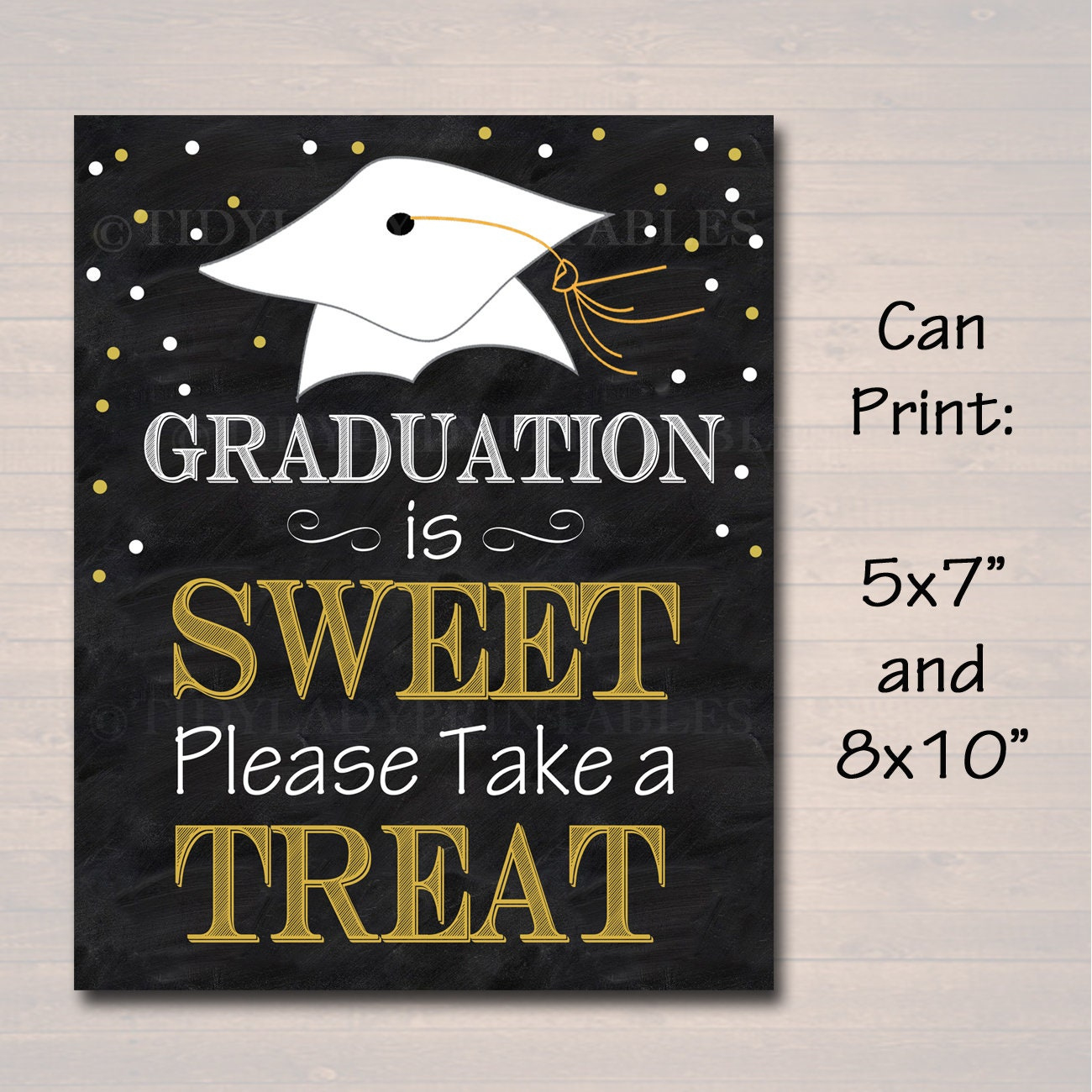 Graduation Is Sweet Party Schild, Tafel Zum Ausdrucken, Dessert throughout Graduation Is Sweet Please Take a Treat Free Printable