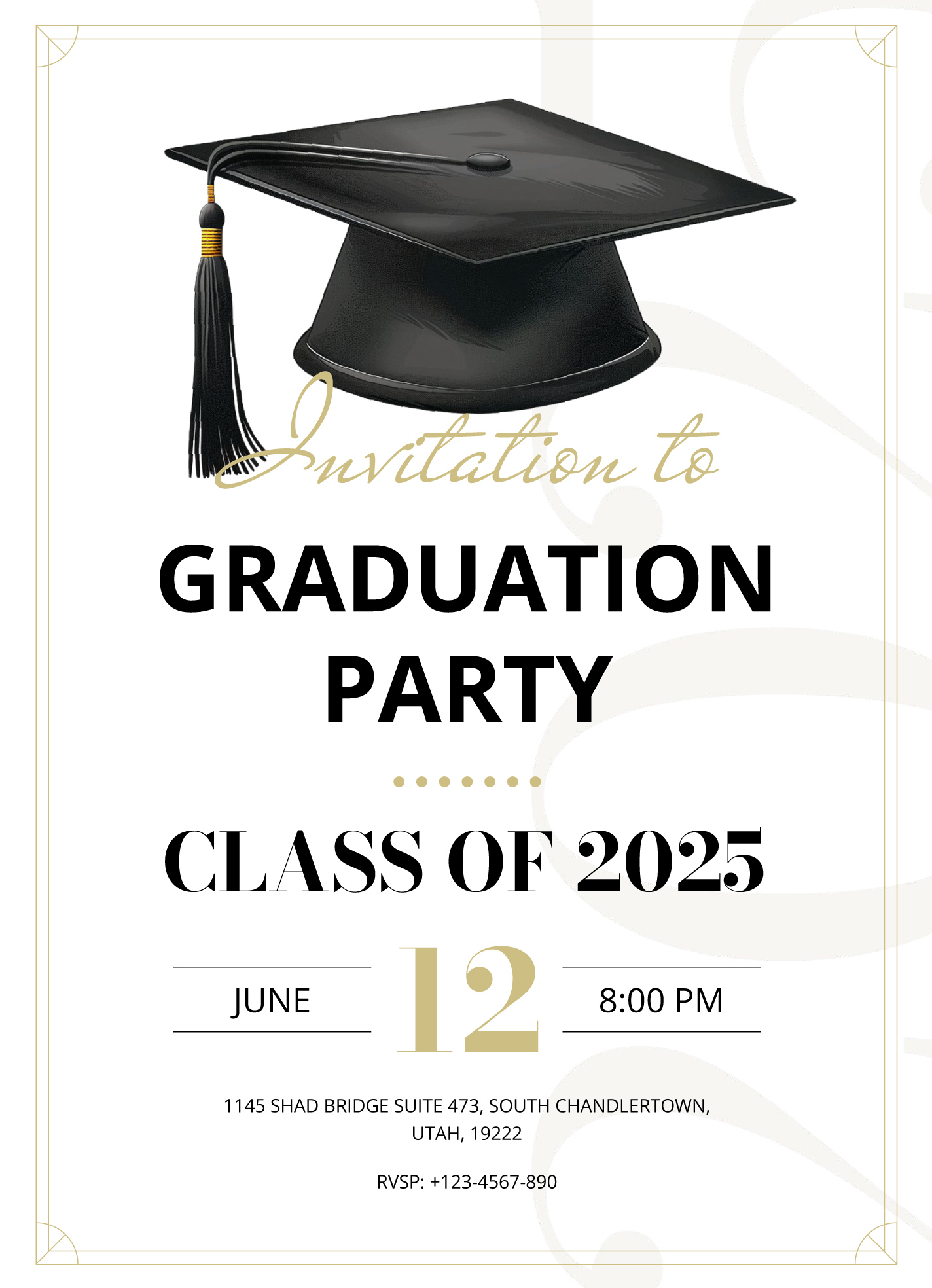 Graduation Party Invitation Free Google Docs Template - Gdoc.io with Free Printable Graduation Party Invitations