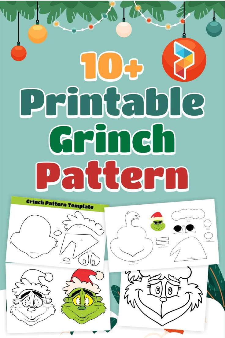 Grinch Pattern - 10 Free Pdf Printables | Printablee for Free Printable Grinch Craft Template
