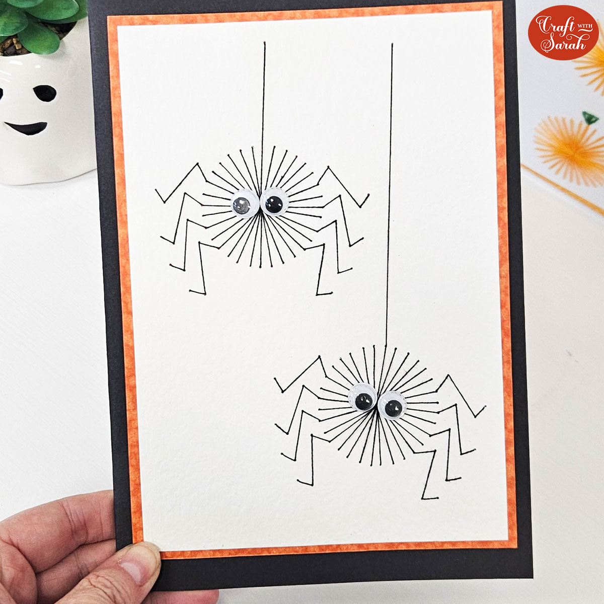 Halloween Spiders Card Stitching Pattern - Craft With Sarah intended for Free Printable Paper Pricking Patterns With Instructions