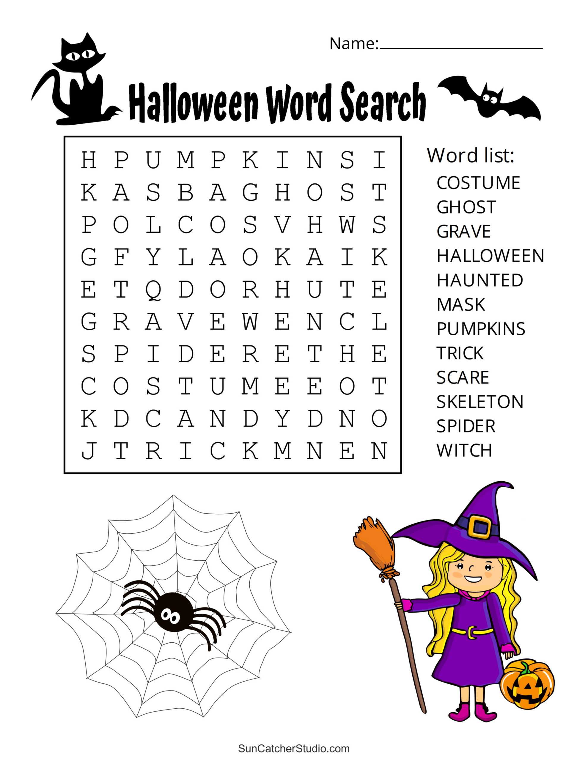 Halloween Word Search (Free Printable Puzzles) – Free Printables for Halloween Word Search Free Printable