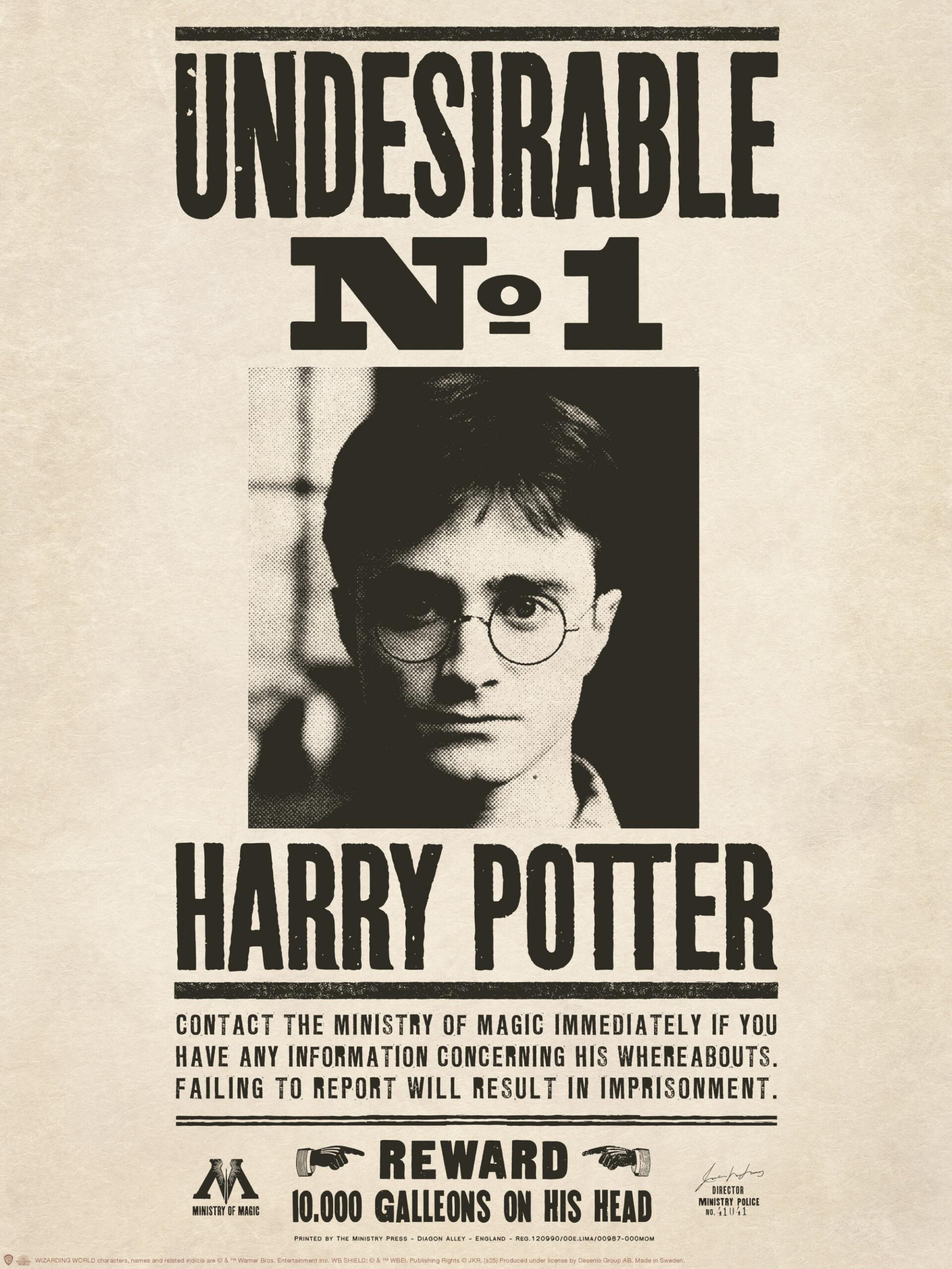 Harry Potterâ„¢ - Undesirable Poster within Harry Potter Wanted Poster Printable