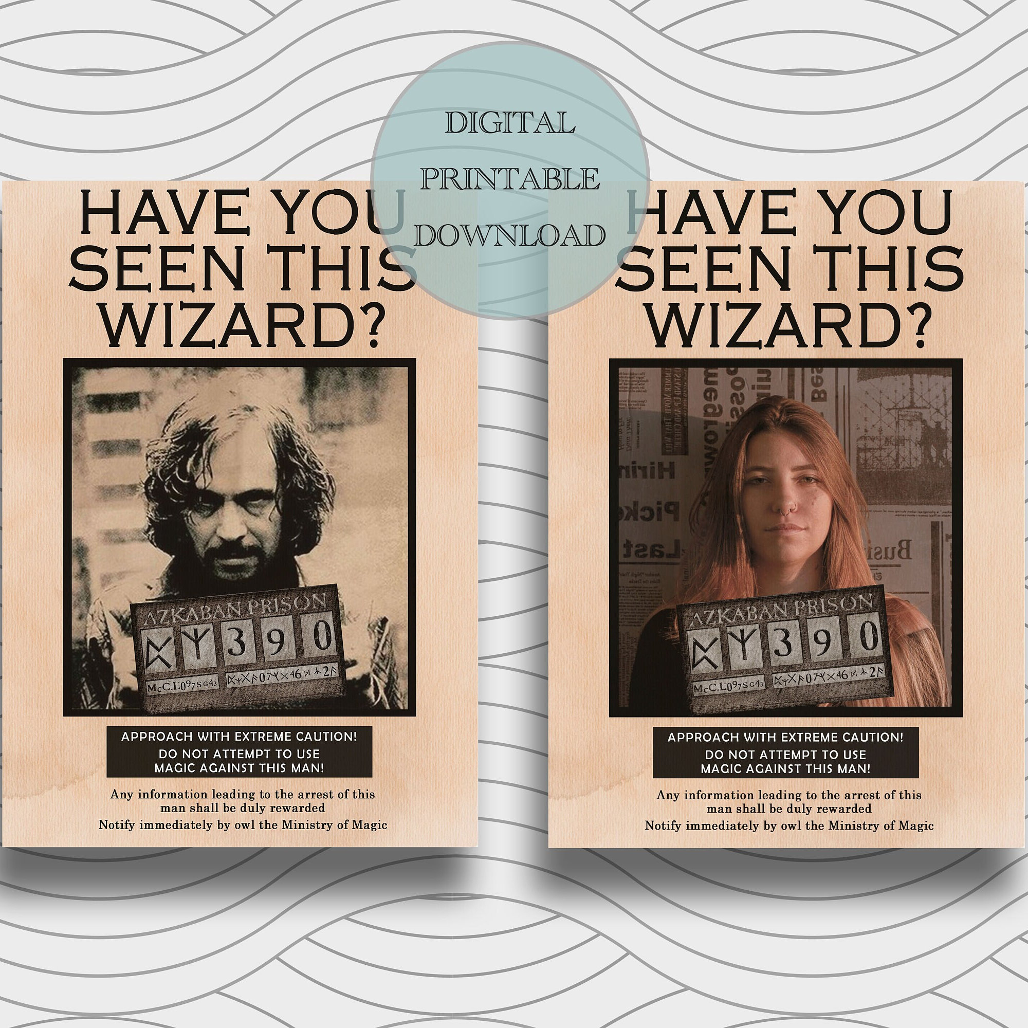 Have You Seen This Wizard Karte Digitales Poster Druckbares in Have You Seen This Wizard Printable