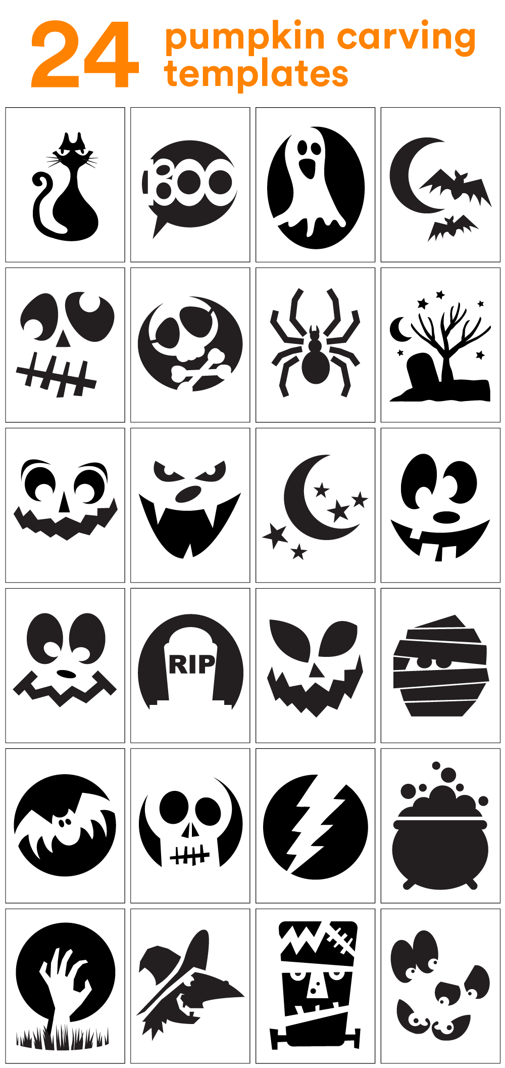How To Carve The Coolest Pumpkin On The Block (Carving Stencils in Printable Cut Out Pumpkin Template