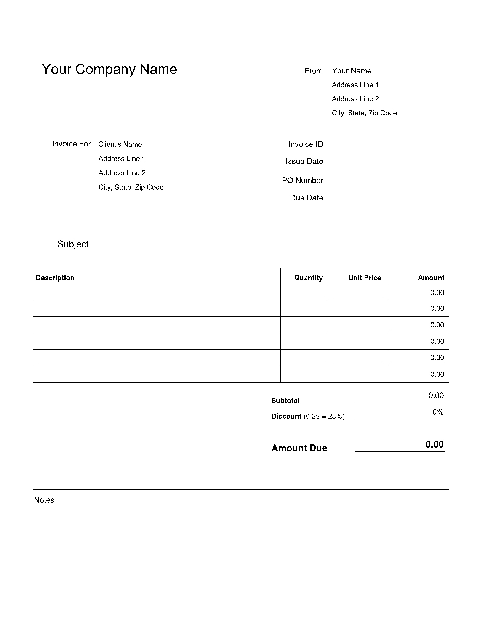 Invoice Template Pdf (Free Download) | Cocosign pertaining to Pdf Downloadable Printable Invoice Template