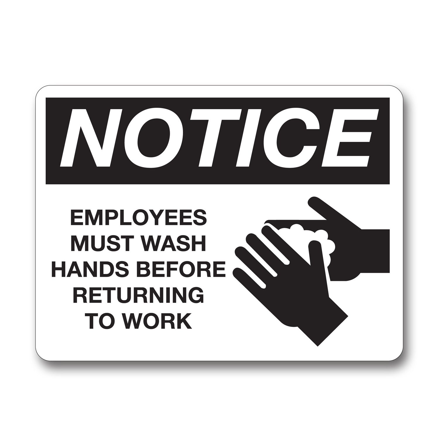 Is8001 - Employee&amp;#039;S Must Wash Hands Notice Sign - Palmer Fixture pertaining to Employee Hand Wash Signs Printable