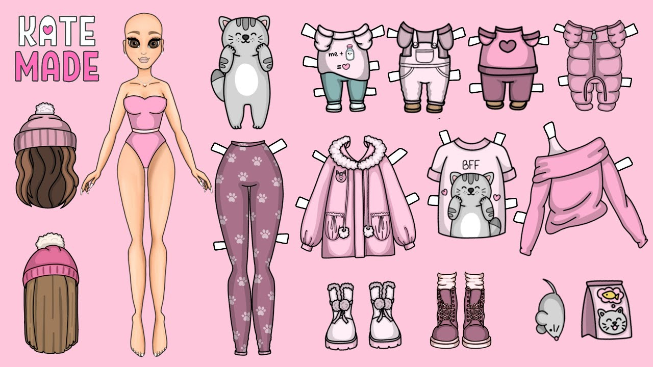 Katemade Printable Dolls Paper Doll Kate Made House Printable with regard to Kate Made Paper Doll Printable