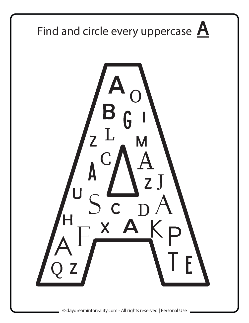 Letter A Worksheets - 50+ Free Pdf Printables ~ Daydream Into Reality within Free Printable Preschool Letter a Worksheets