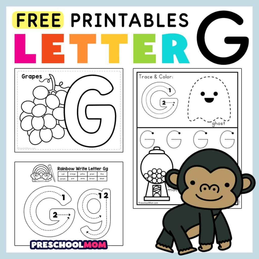 Letter G Preschool Printables - Preschool Mom within Free Printable Letter G Worksheets For Preschoolers