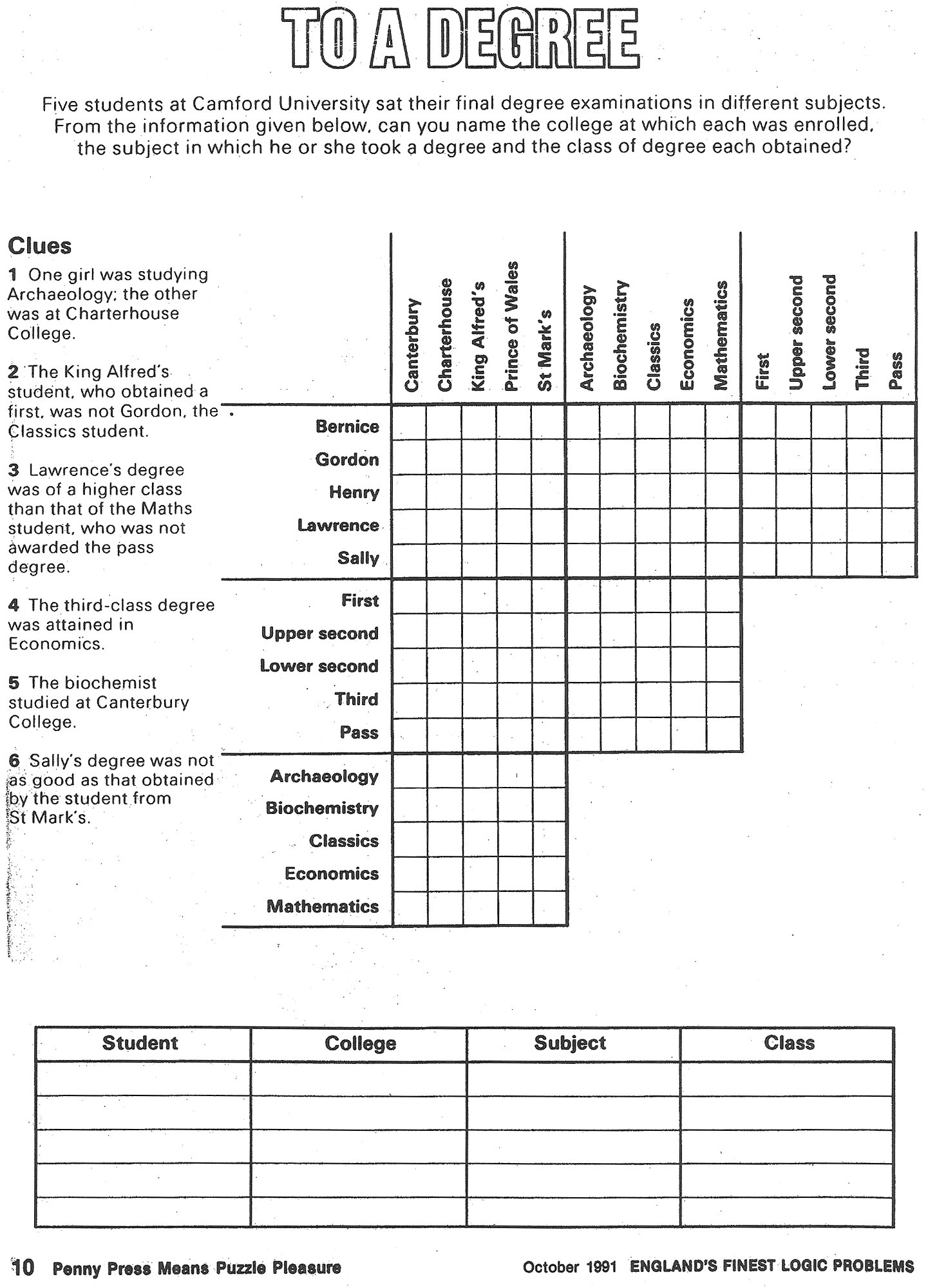 Logic Puzzle Printable - Google Search | Logic Problems, Grid pertaining to Printable Logic Puzzles For Adults
