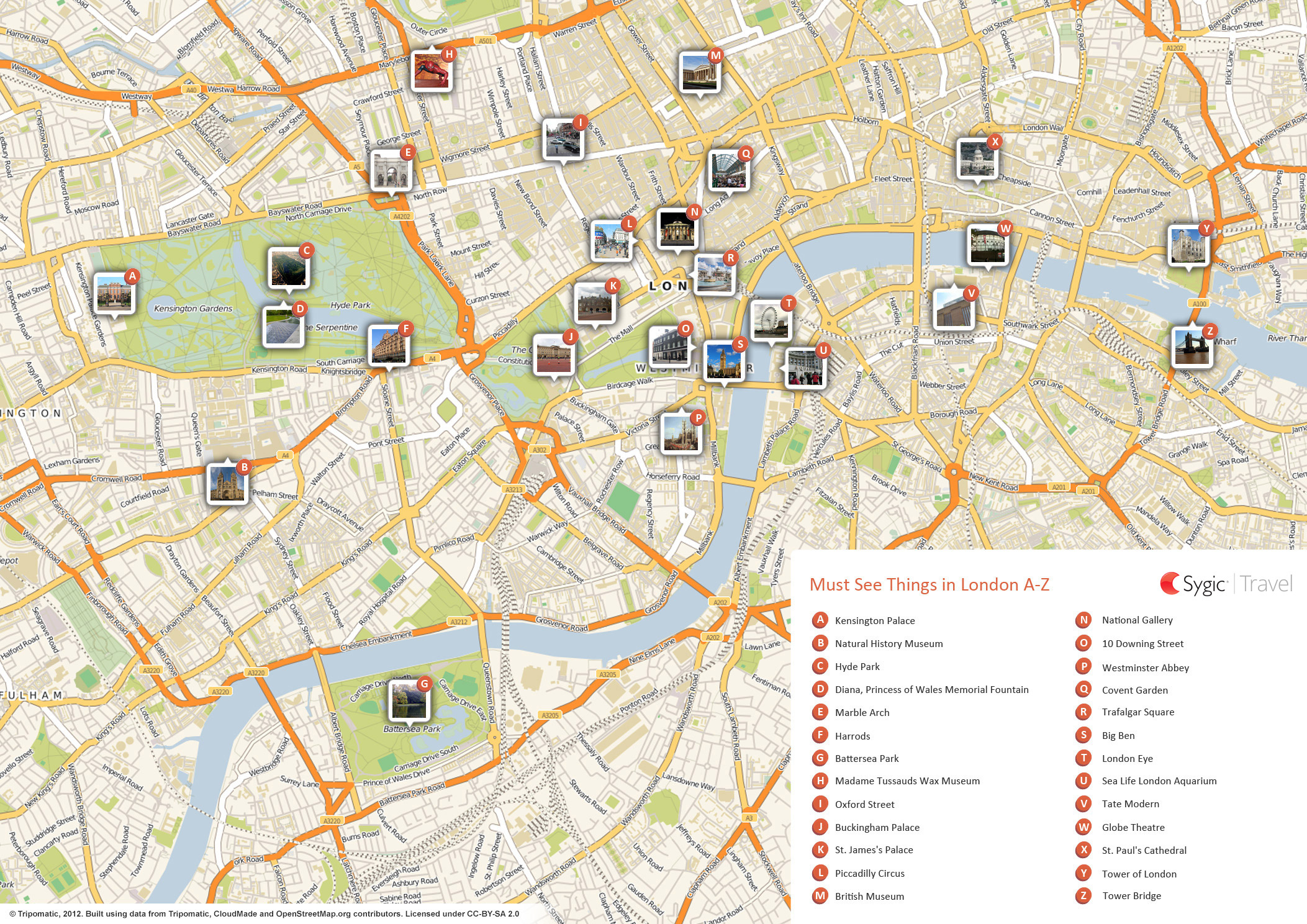 London Printable Tourist Map | Tripomatic with regard to Tourist Map of London Attractions Printable