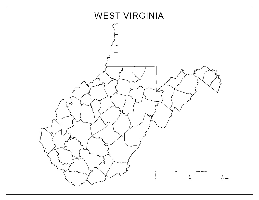 Maps Of West Virginia in Printable Map Of West Virginia