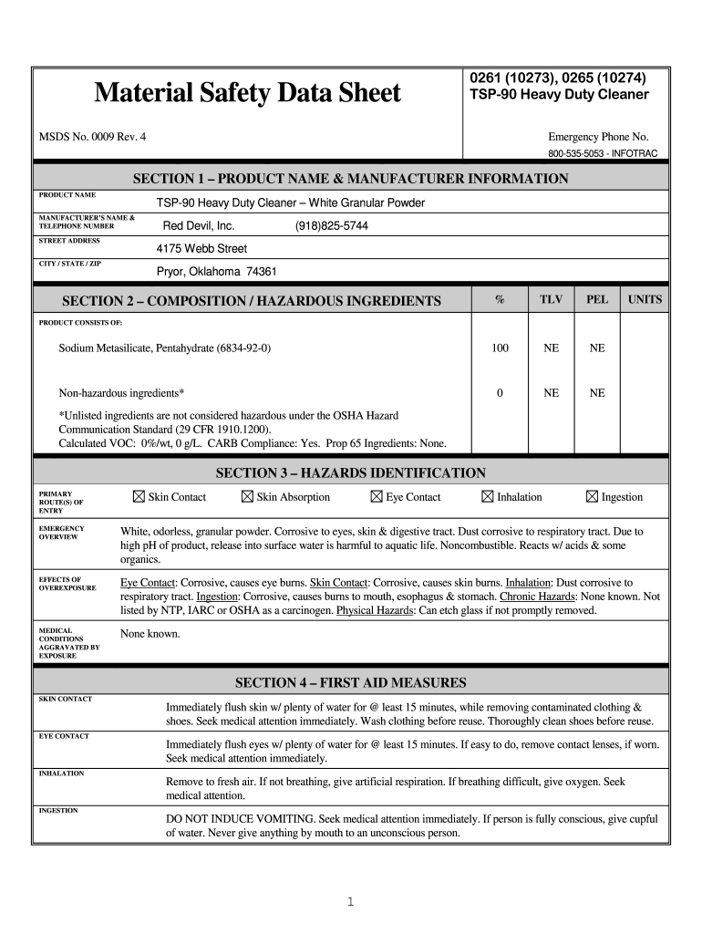 Materials Safety Data Sheet Sample: Fill Out & Sign Online | Dochub in Printable Material Safety Data Sheets