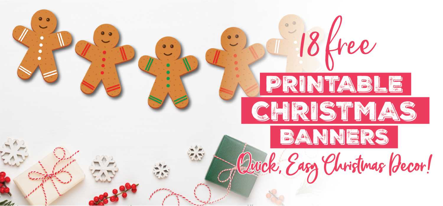 Merry Christmas Banners - 18 Awesome Styles To Print & Decorate inside Free Printable Happy Holidays Banner