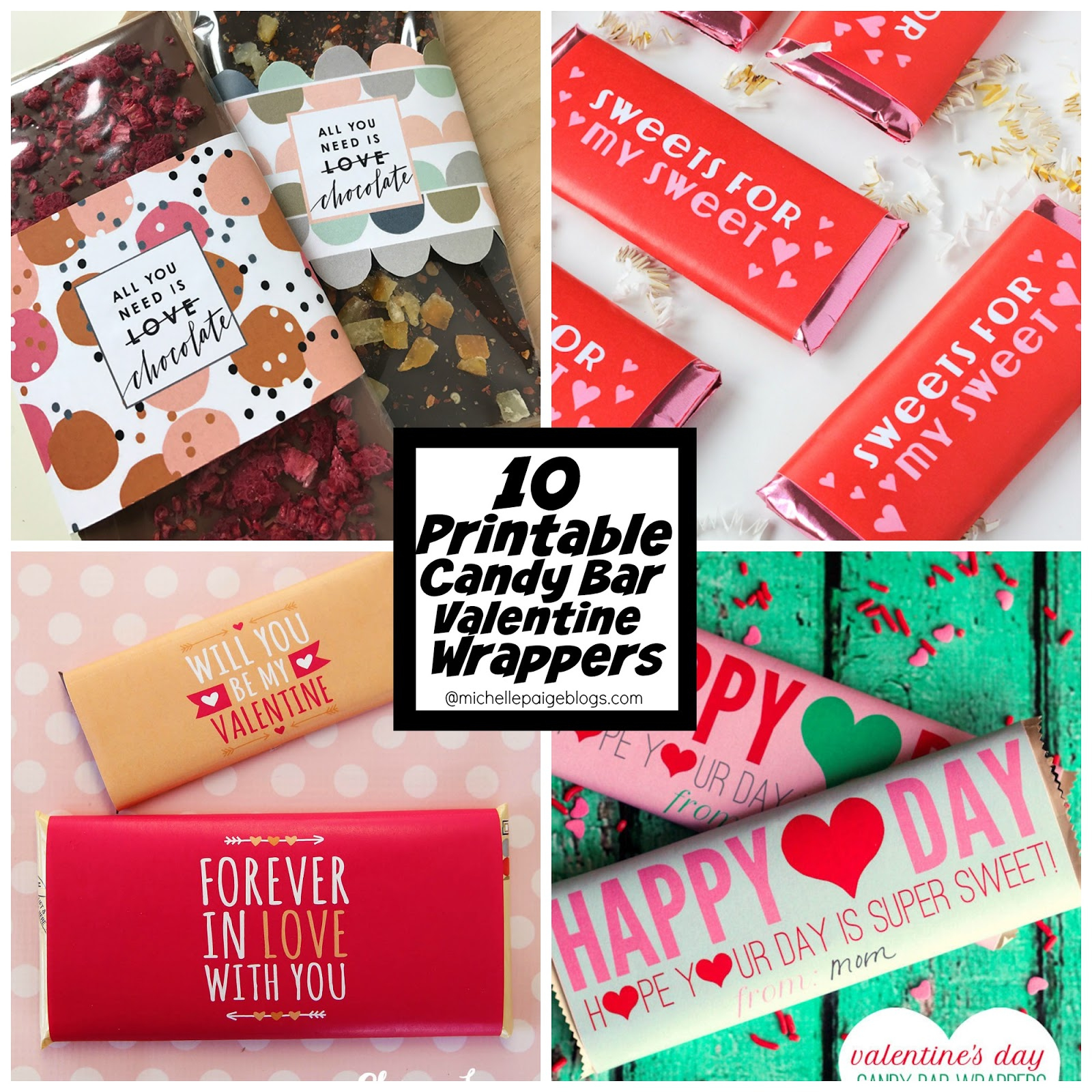 Michelle Paige Blogs: 10 Free Printable Candy Bar Wrapper Valentines pertaining to Candy Bar Wrappers Free Printable