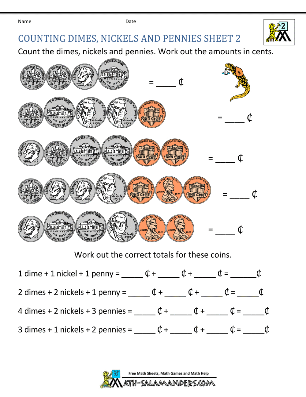 Money Worksheets For 2Nd Grade intended for 2nd Grade Worksheets Free Printables