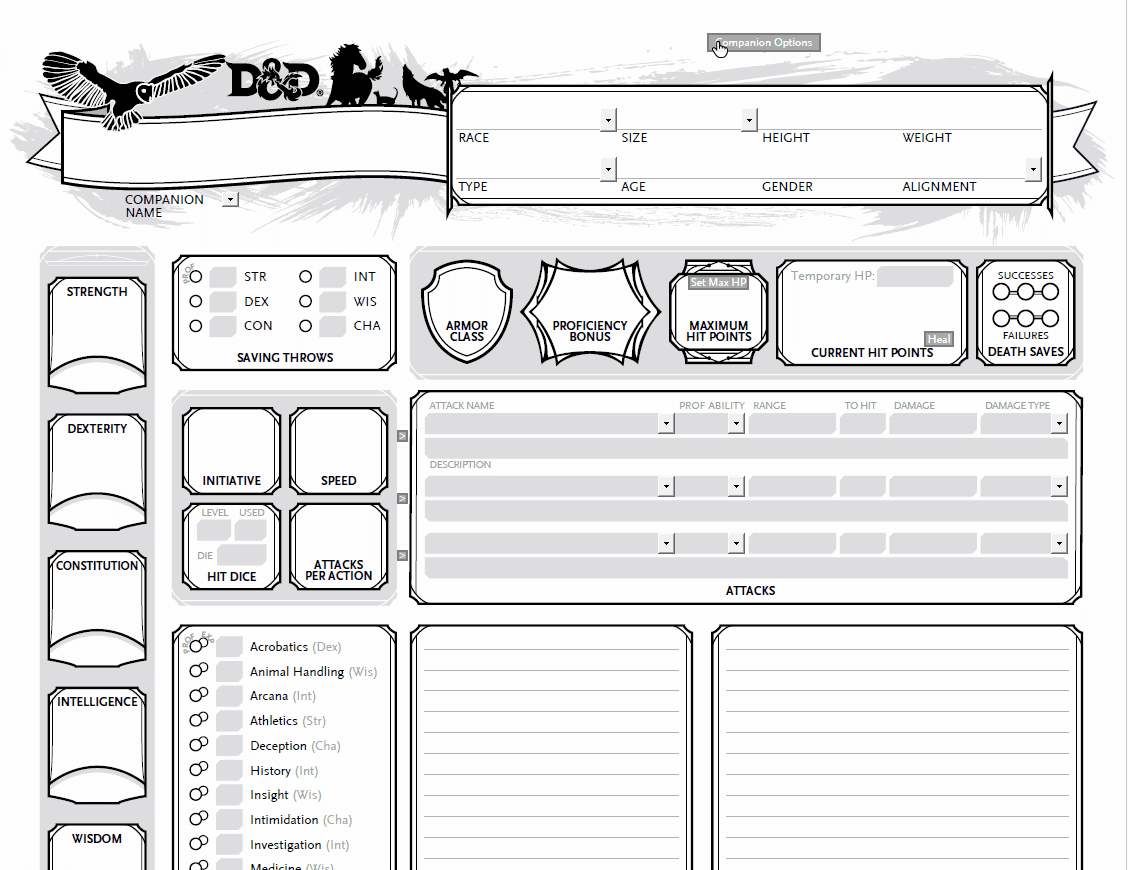 Mpmb&amp;#039;S D&amp;amp;D 5E Character Tools – Fully Automated Dnd Character Sheets regarding Blank Dnd 5E Character Sheet Printable
