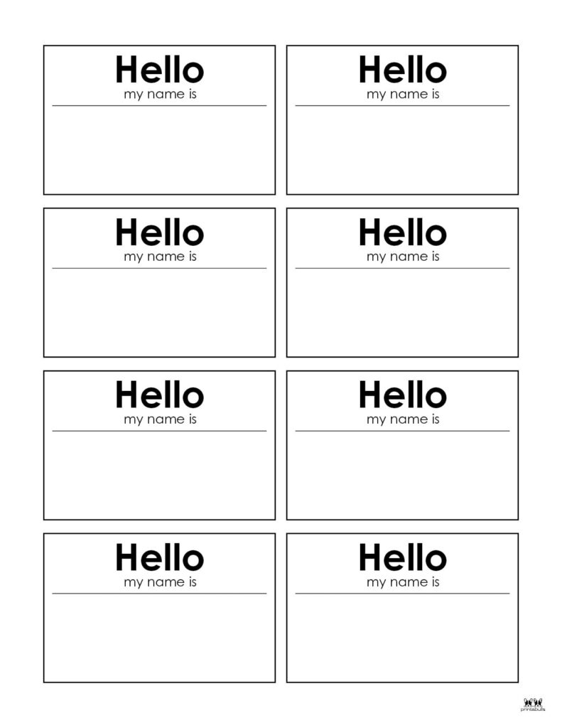 Name Tag Labels: Hello My Name Is - Worksheets Library with Hello My Name Is Printable