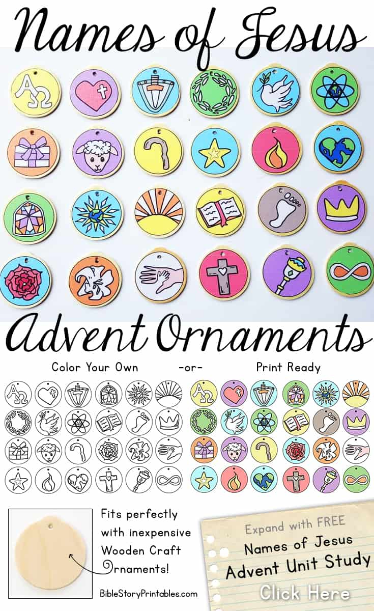 Names Of Jesus Advent - The Crafty Classroom throughout Names of Jesus Ornaments Printable