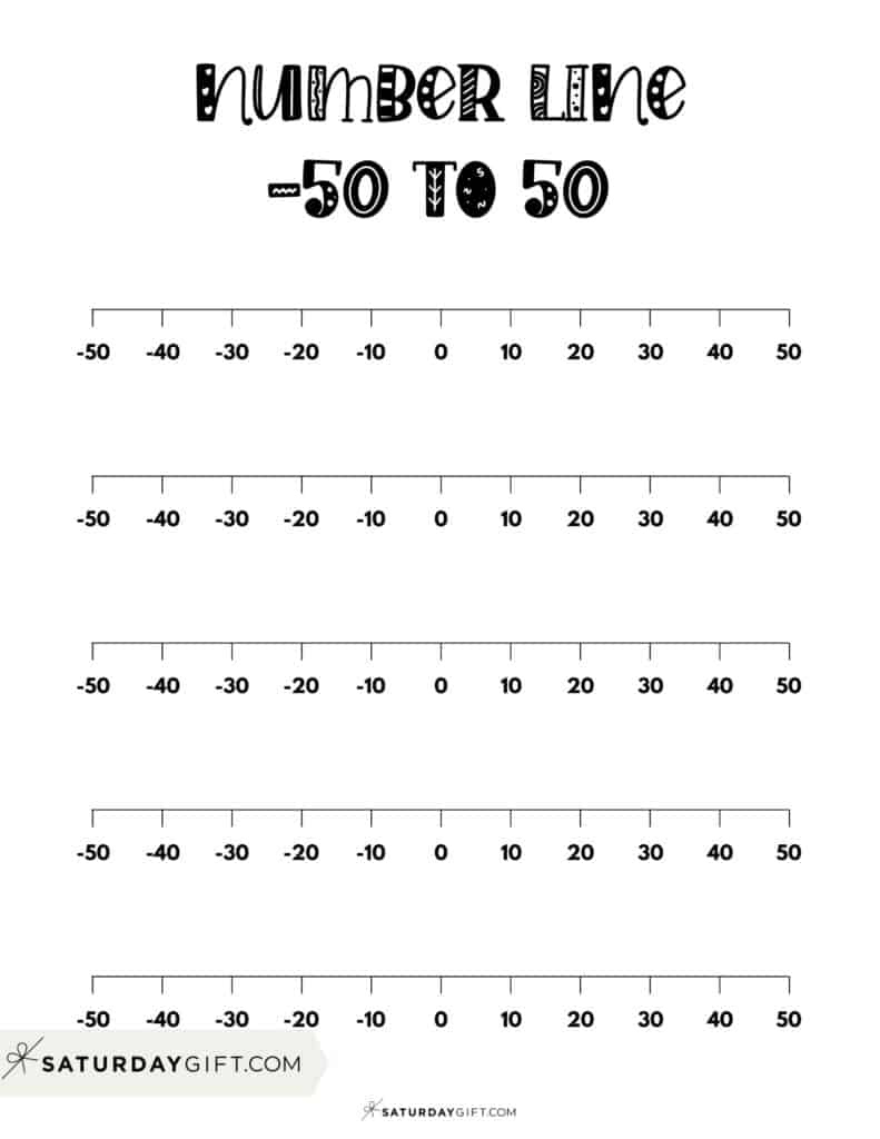 Negative And Positive Number Line - 19 Free Printable Blank Worksheets throughout Number Lines Negative and Positive Printable