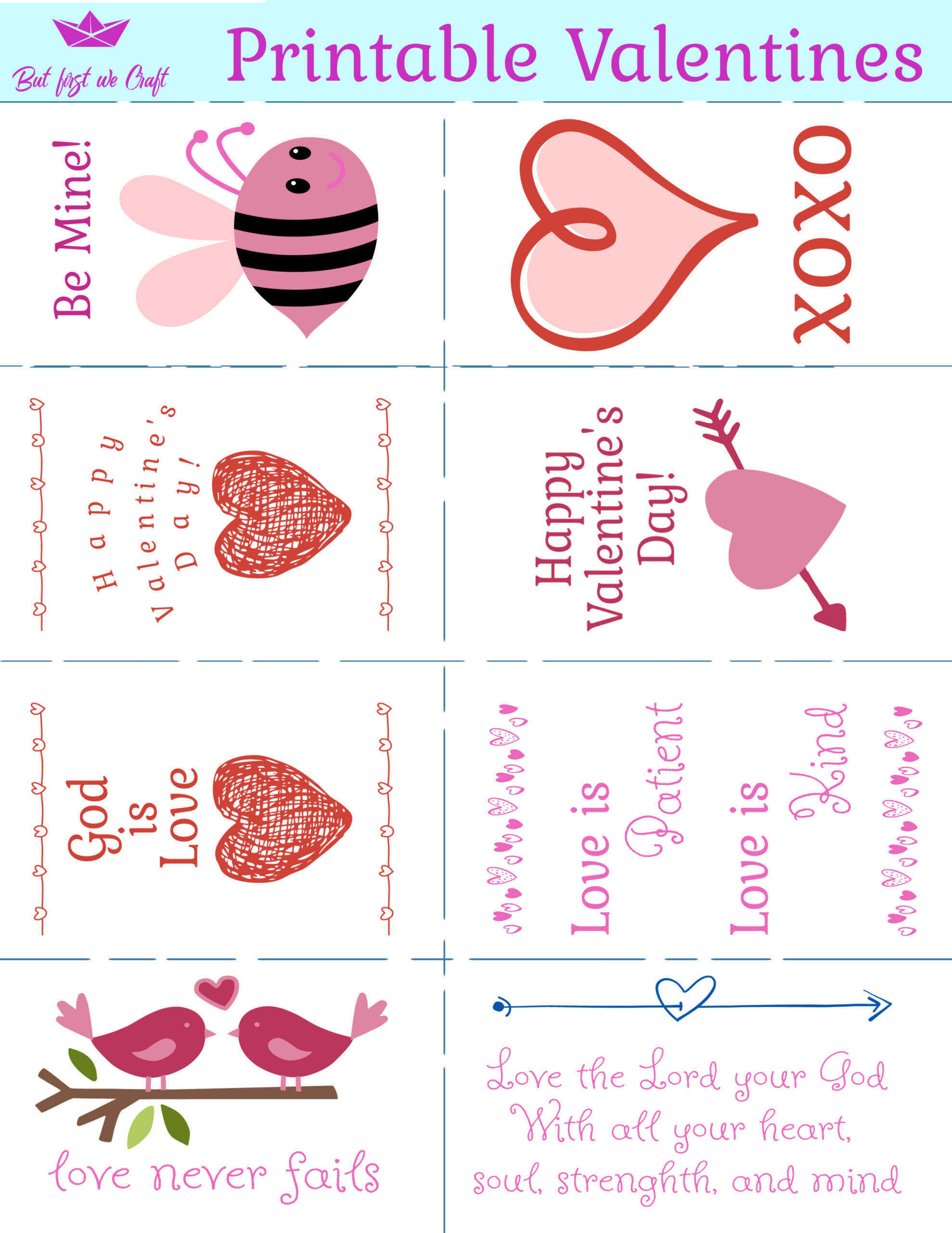 New Free Printable Valentine'S Day Cards For Kids – But First We Craft within Valentine's Day Printable Card