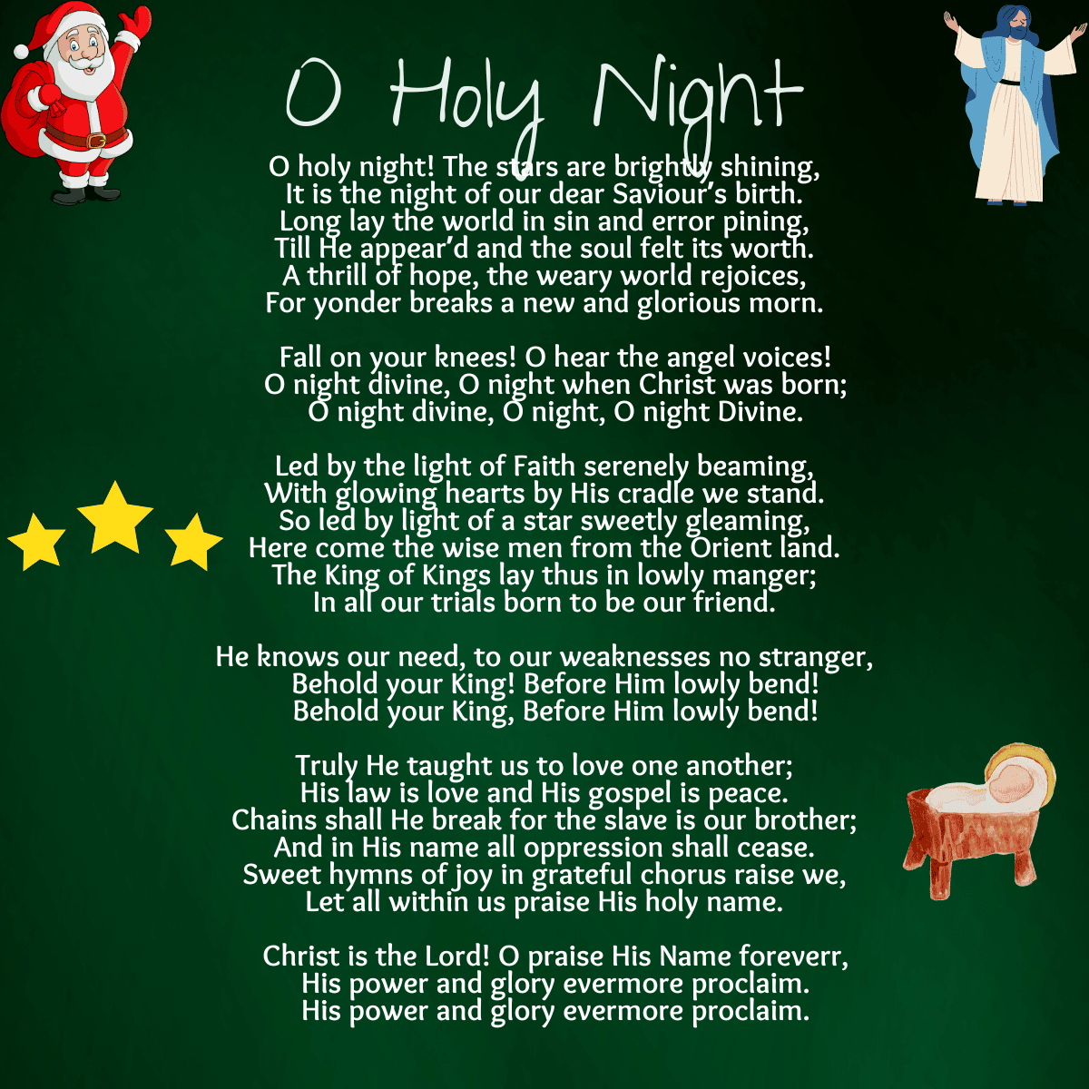 O Holy Night Printable Lyrics, Origins, And Video inside O Holy Night Lyrics Printable