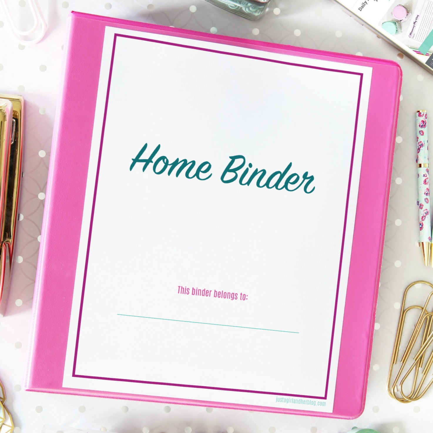 Organized Home Binder With Free Printables! | Abby Organizes intended for Home Management Binder Free Printables