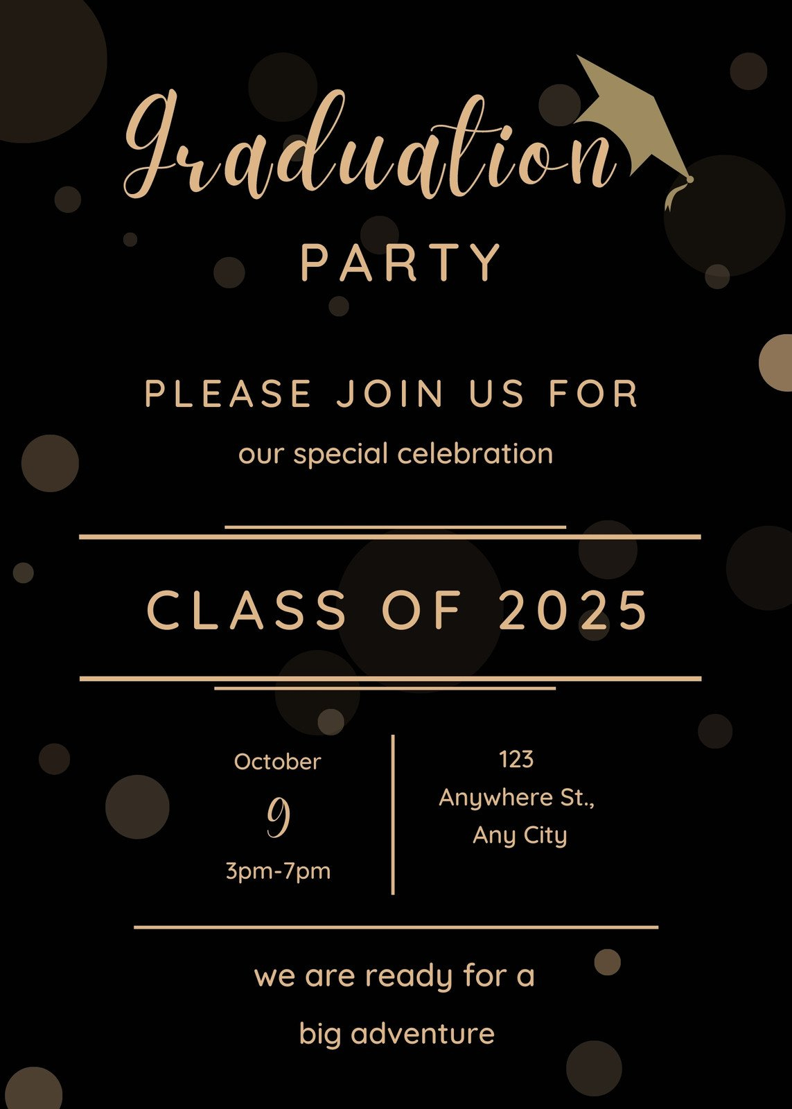 Page 4 - Free Custom Printable Graduation Invitation Templates | Canva regarding Free Printable Graduation Party Invitations