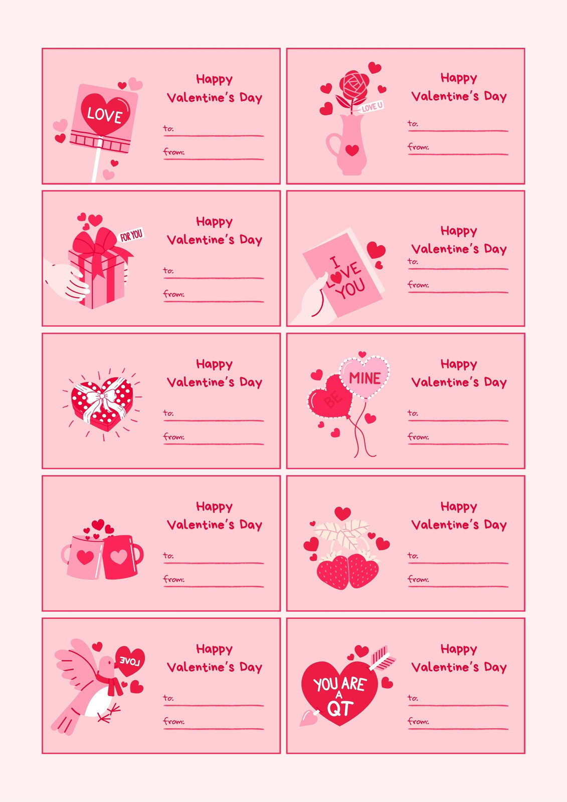Page 5 - Free And Customizable Holiday Gift Tag Templates | Canva regarding Valentine'S Day Tags Printable Free
