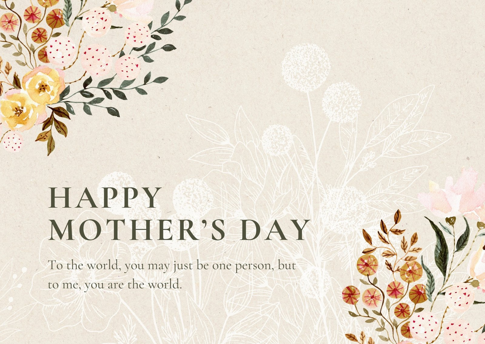Page 5 - Free Custom Printable Mother'S Day Card Templates | Canva in Happy Mother'S Day Card Template Printable