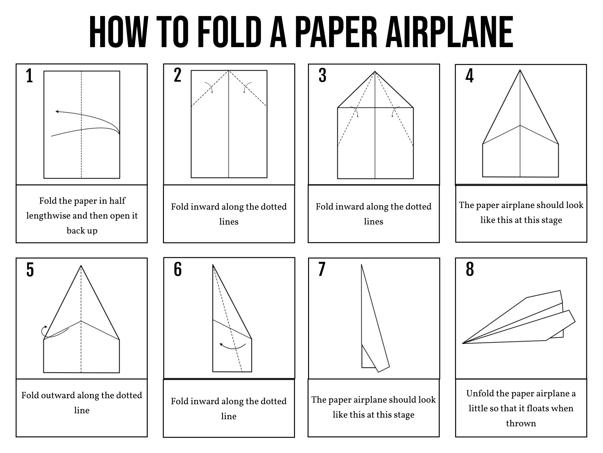 Paper Airplane Templates - 14 Free Pdf Printables | Printablee for Free Printable Paper Plane Templates
