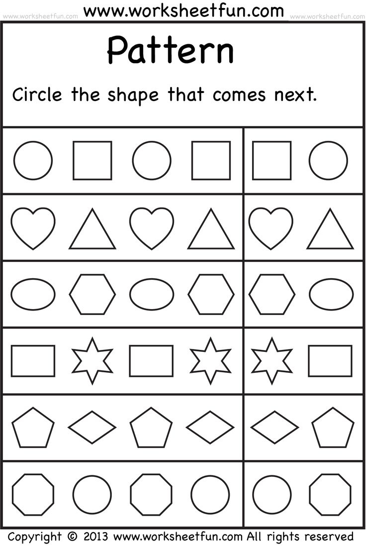 Pattern For Kg - Sewing Pattern Library with Free Printable Kindergarten Pattern Worksheets