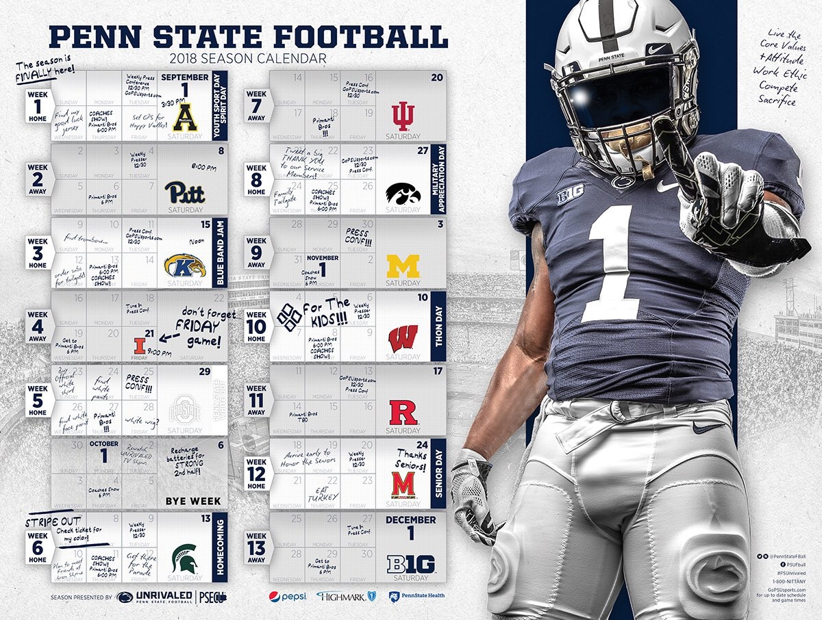 Penn State | Poster Swag throughout Penn State Printable Football Schedule