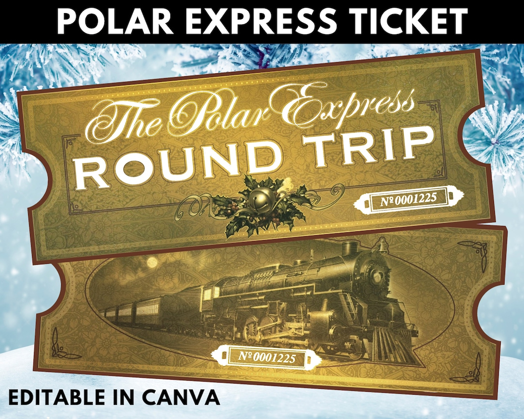 Personalisiertes Polar Express Ticket Zum Ausdrucken, Polar within Polar Express Golden Ticket Printable