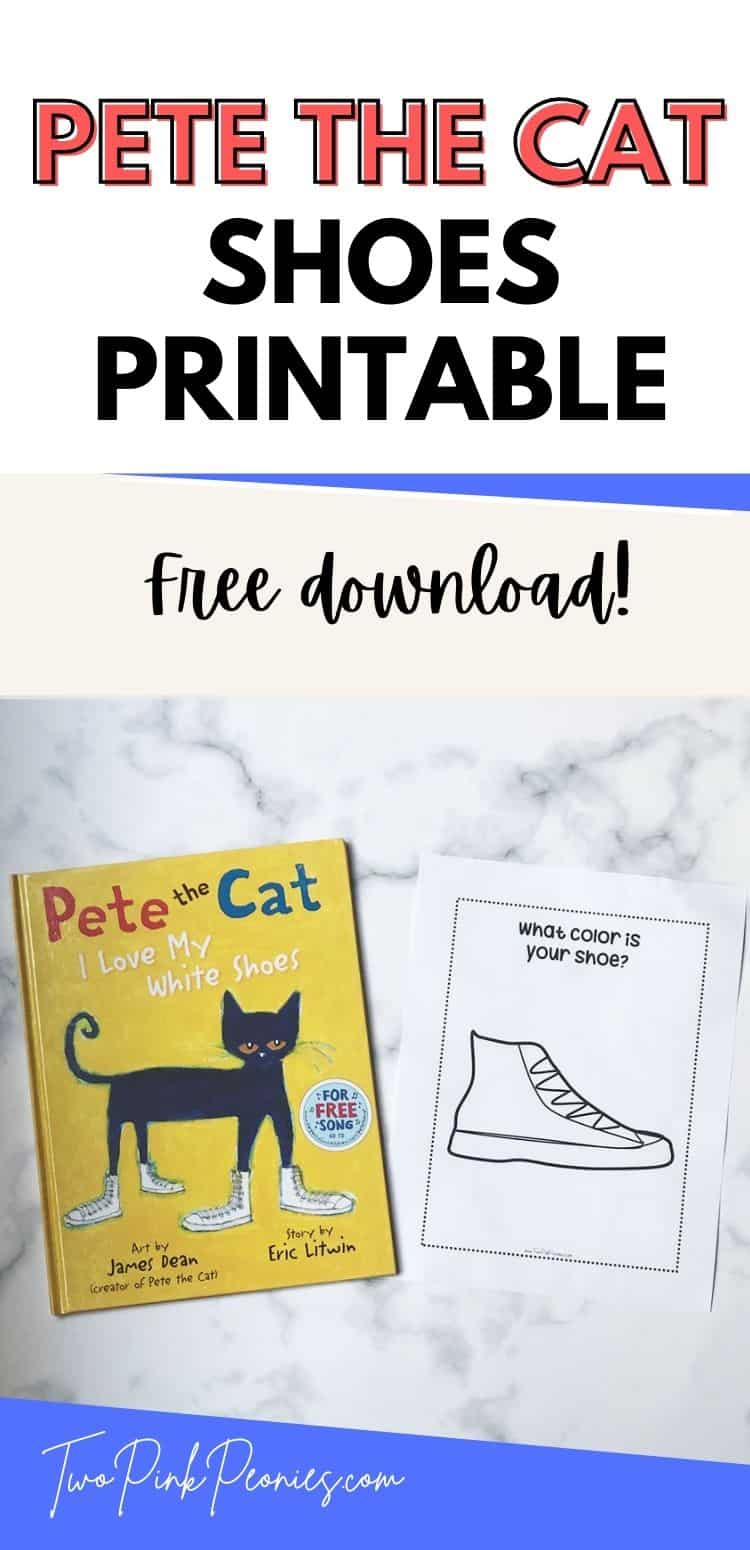 Pete The Cat Shoes Printable {Pete The Cat Inspired} Instant Download for Pete The Cat Shoes Printable