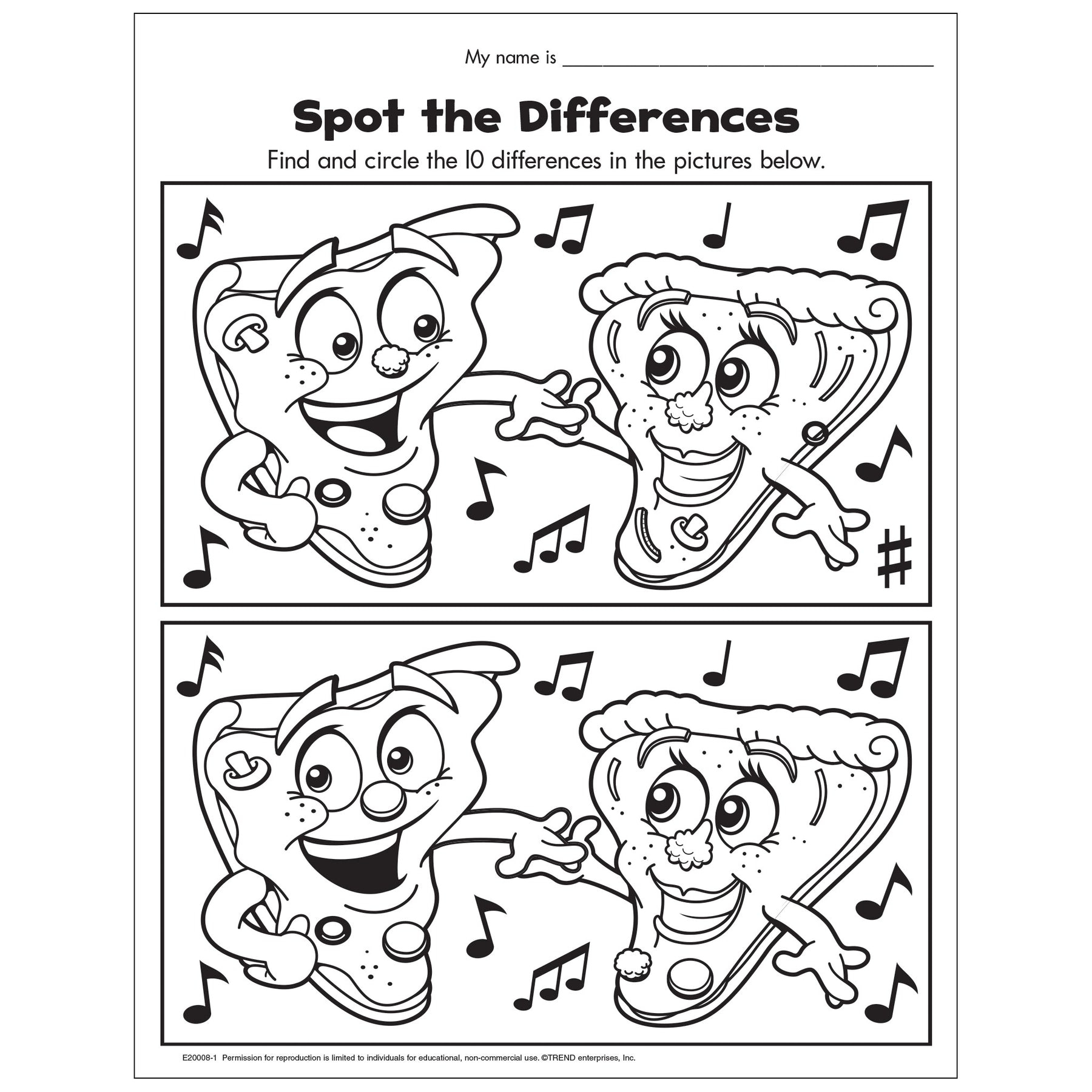 Pin On Free Printable Spot The Difference Puzzles - Worksheets Library within Find The Difference Pictures Printable