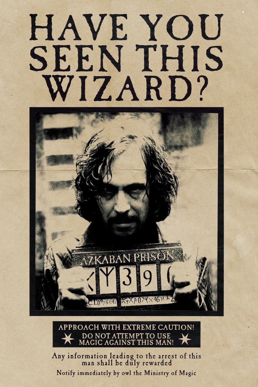 Poster Harry Potter - Wanted Sirius Black in Harry Potter Wanted Poster Printable
