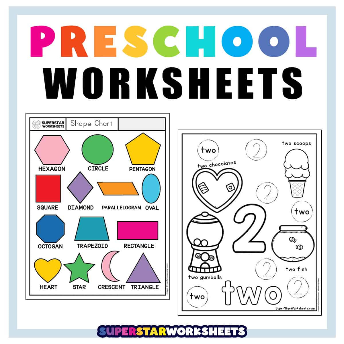 Preschool Worksheets - Superstar Worksheets in Free Printable Activities For Pre K