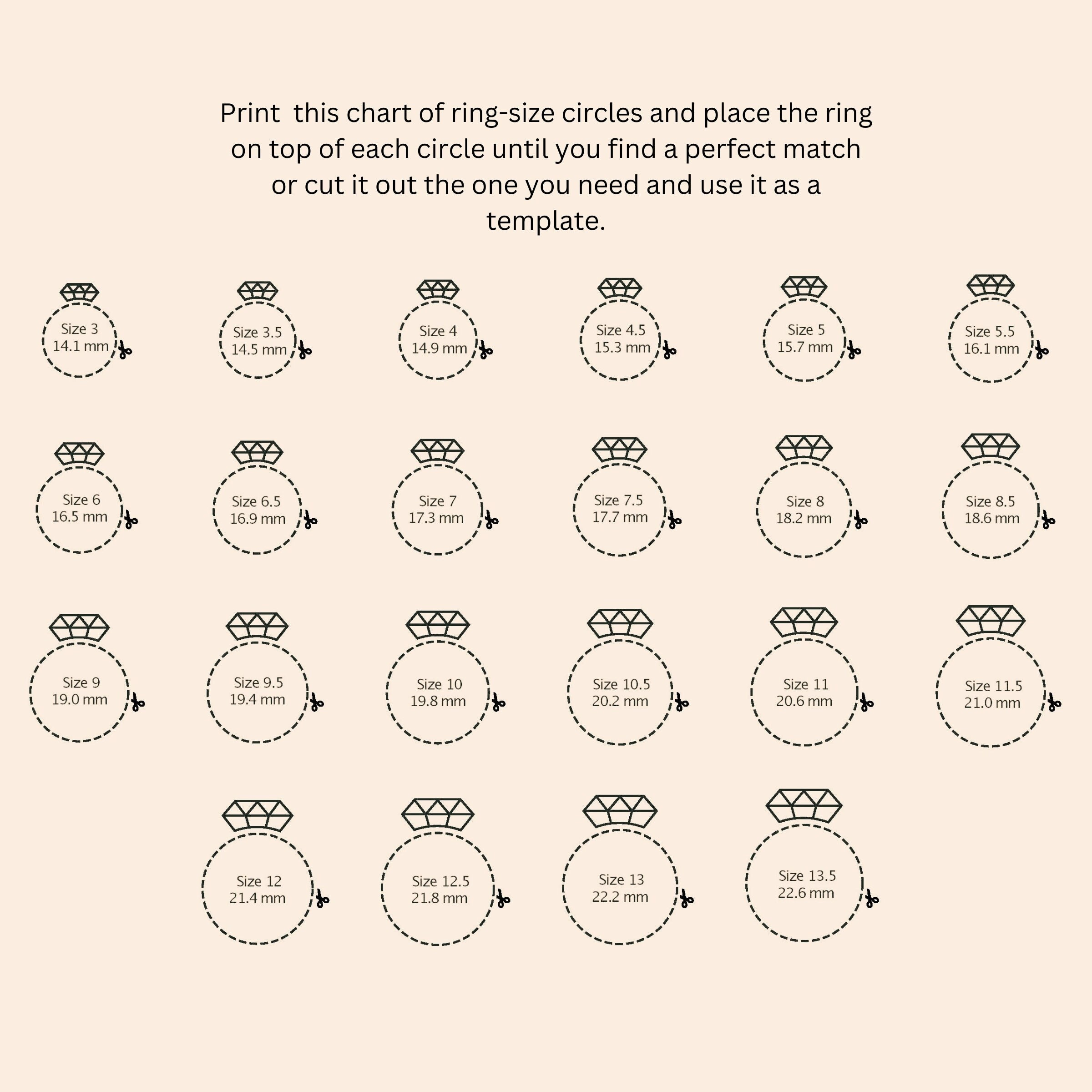 Printable Actual Size Ring Size Chart Size Finder Actual Size intended for Printable Actual Size Ring Size Chart